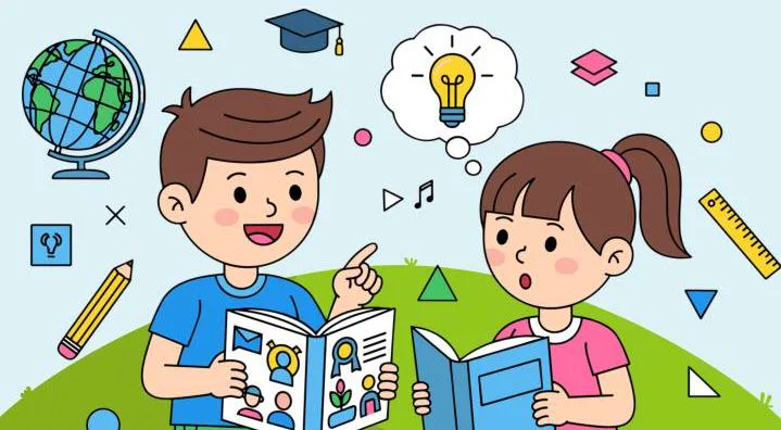 Anak belajar dengan modul Sensim